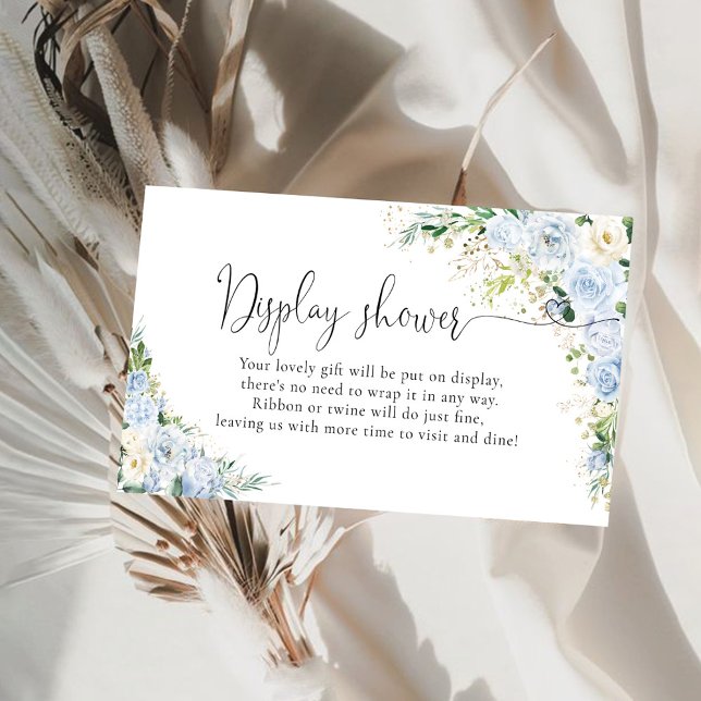  Elegant Light Blue Display Shower Enclosure Card Begleitkarte (Von Creator hochgeladen)