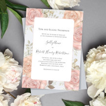 Elegant Light Blue Wedding Blush Pink Floral