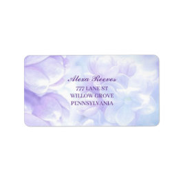 Elegant Light Purple Lilac Flowers Wedding Adressaufkleber