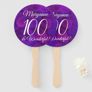 Elegant Lila 100 und wunderschöne Geburtstagspart Fächer
