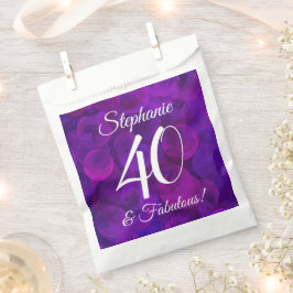 Elegant Lila 40 und fabelhafte Geburtstagsparty Geschenktütchen