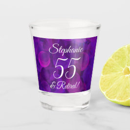 Elegant Lila 55 und Rentenersatz Schnapsglas