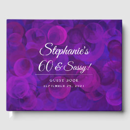 Elegant Lila 60 und Sassy Birthday Party Gästebuch
