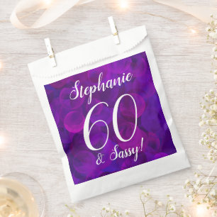Elegant Lila 60 und Sassy Birthday Party Geschenktütchen