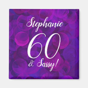 Elegant Lila 60 und Sassy Birthday Party Magnet