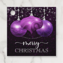 Elegant Lila Agate Baubles Frohe Weihnachten