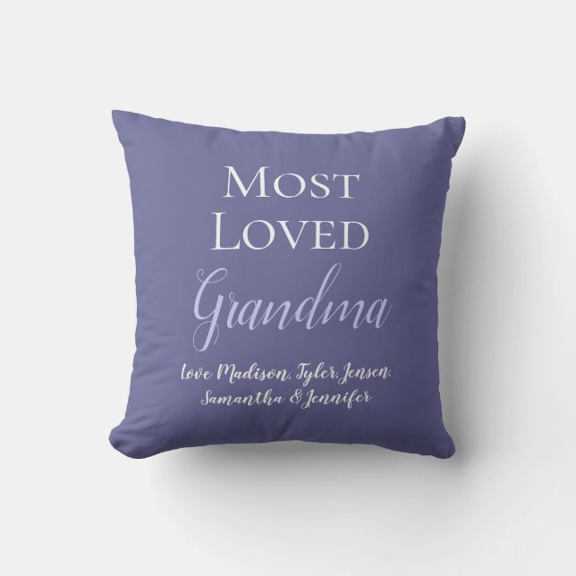 Elegant Lila am liebsten Oma Personalisiert Kissen (Vorderseite)