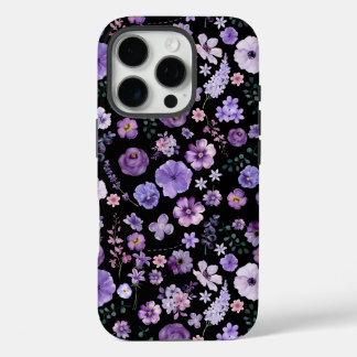 Elegant Lila Blooms iPhone 16Pro Fall 16 Pro Hülle