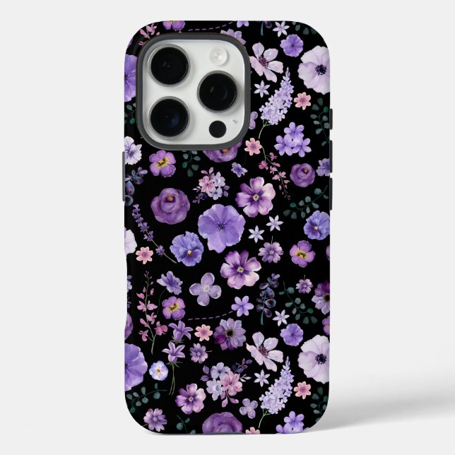 Elegant Lila Blooms iPhone 16Pro Fall 16 Pro Hülle (Rückseite)