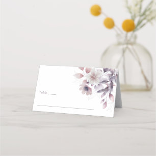Elegant Lila Botanisch Platzkarte