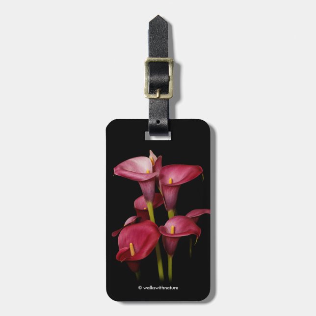 Elegant Lila Calla Lilies Gepäckanhänger (Vorderseite vertikal)