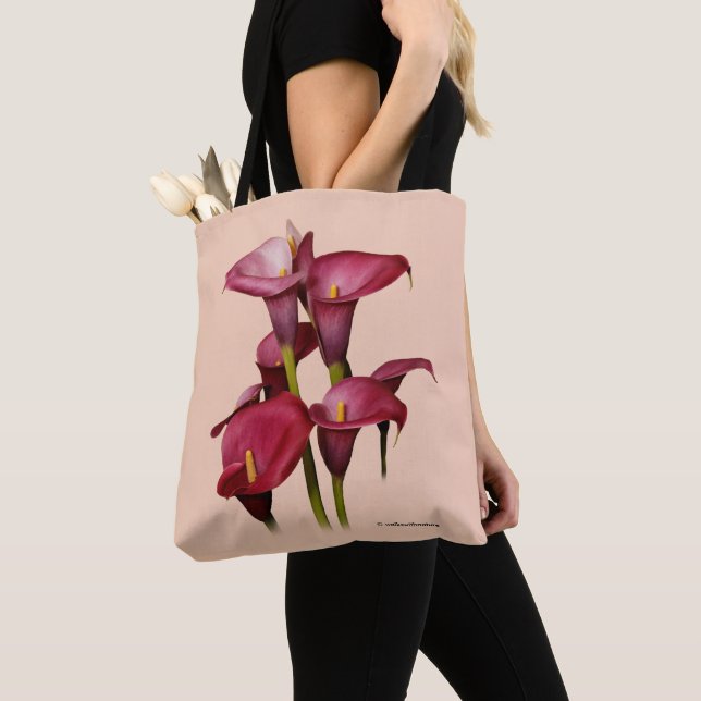 Elegant Lila Calla Lilies Tasche (Von Nahem)