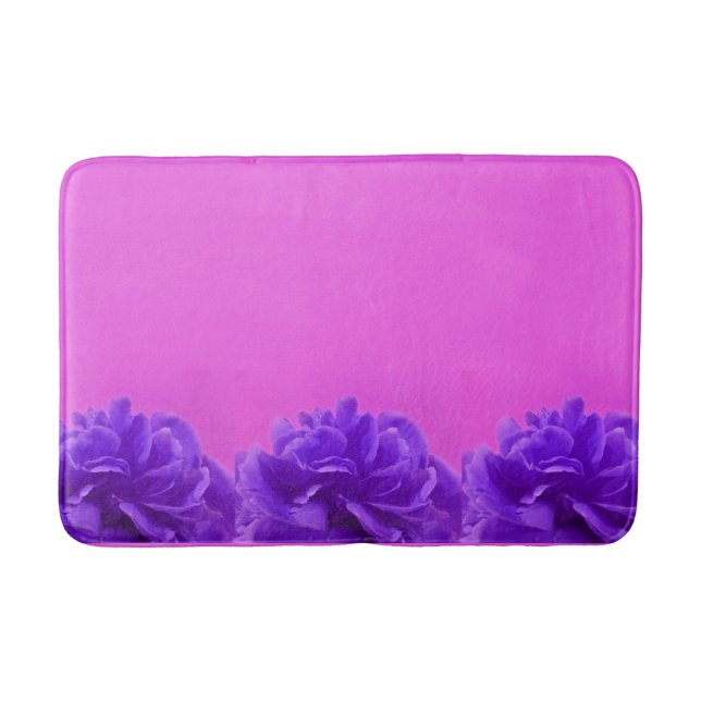 Elegant Lila floral Badematte (Vorderseite)