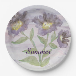 Elegant Lila floral Pappteller