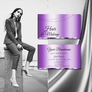 Elegant Lila glamourös modern und einfach stilvoll Visitenkarte
