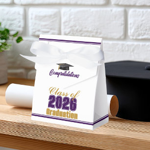 Elegant Lila Gold Abschlussklasse 2026 Geschenkschachtel