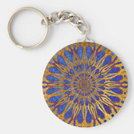 Elegant Lila Gold Mandala Einzigartig Stilvoll Schlüsselanhänger