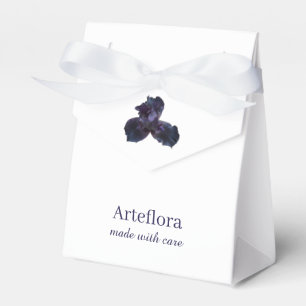 Elegant Lila Iris Blume Florist Branding Geschenkschachtel