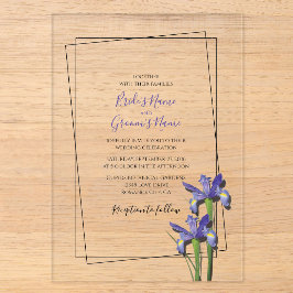 Elegant Lila Iris Wedding Einladungen