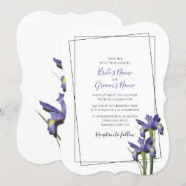 Elegant Lila Iris Wedding Einladungen