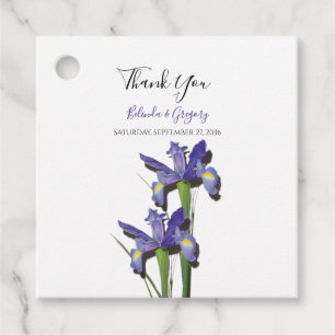 Elegant Lila Iris Wedding Gift Geschenkanhänger