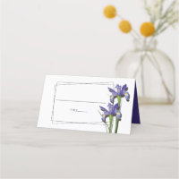Elegant Lila Iris Wedding Platzkarte