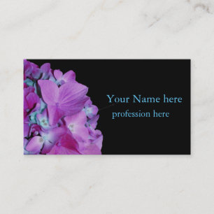 Elegant lila Magenta Blume Hydrangea Visitenkarte