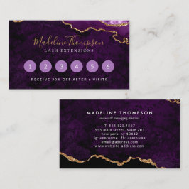 Elegant Lila Marble Agate Geode Treuekarte