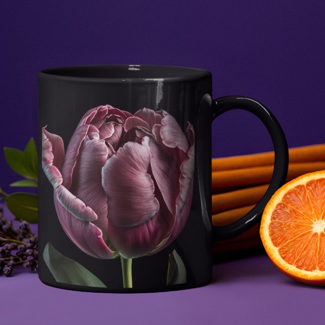 "Elegant Lila Tulip" Tasse 15 oder 18 oz (Von Creator hochgeladen)