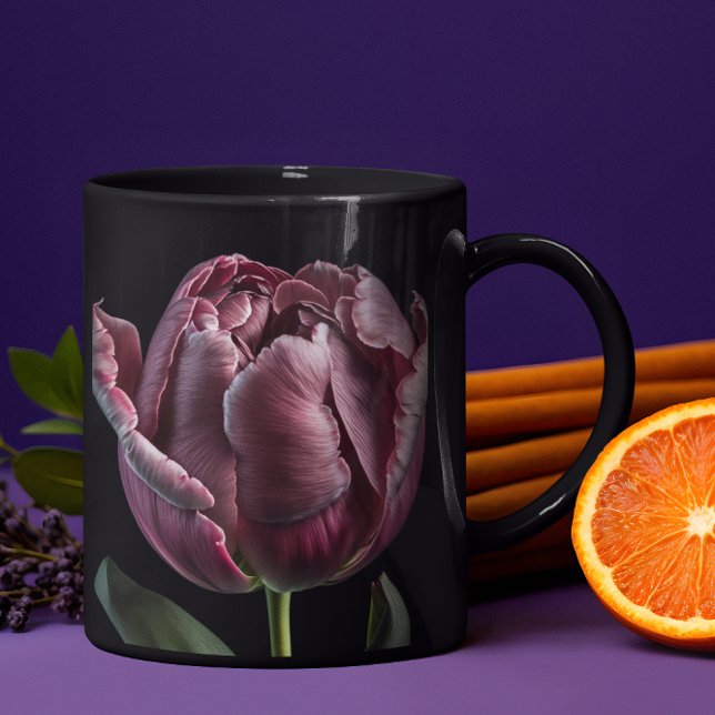 "Elegant Lila Tulip" Tasse 15 oder 18 oz (Designed for those who appreciate the finer things in life.)