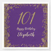 Elegant Lila und Gold zum 101. Geburtstag