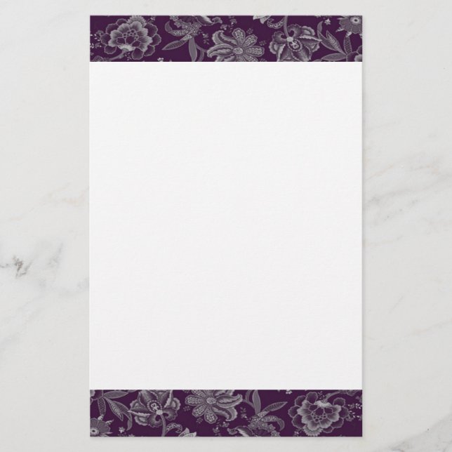 Elegant lila und grau briefpapier (Vorderseite)