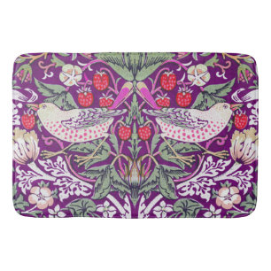 Elegant Lila William Morris Strawberry Thief Badematte