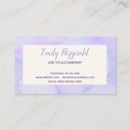 Elegant Lilac Blue Pastel Visitenkarte