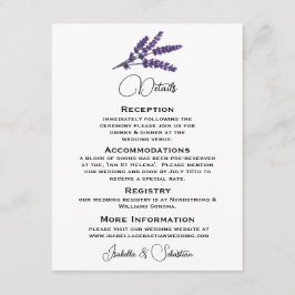 Elegant Lilac Blume Hochzeit Begleitkarte