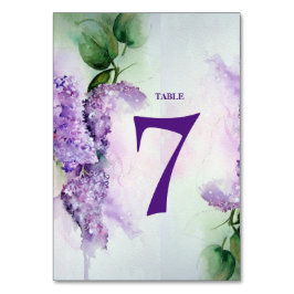 Elegant Lilac Blume Hochzeit Tischnummer