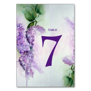 Elegant Lilac Blume Hochzeit Tischnummer