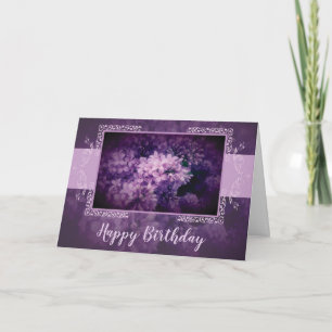 Elegant Lilac Blume Karte