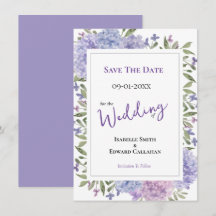 Elegant Lilac & Dusty Blue Hydrangeas Wedding