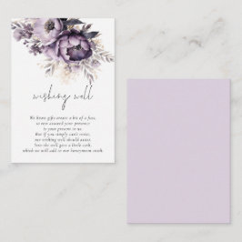 Elegant Lilac Florals Skript Hochzeit wünschend gu Begleitkarte