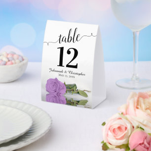 Elegant Lilac Lila Rose Hochzeit Tischnummer Tischaufsteller