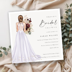 Élégant Lilac Mariage Gown Invitation Fête des mar