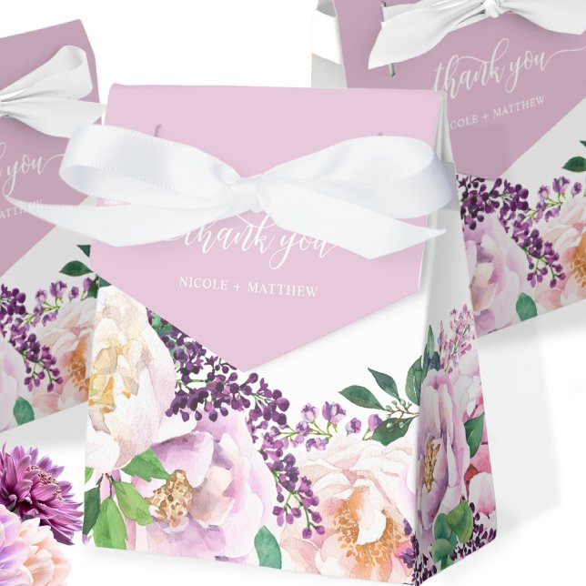 Elegant Lilac und Lila Pastel Floral Geschenkschachtel (Von Creator hochgeladen)