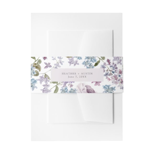 Elegant Lilac Wedding Einladungsbanderole (Vorderseite Beispiel)