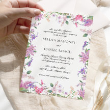 Elegant Lilac Wildblumen Lavender Wedding