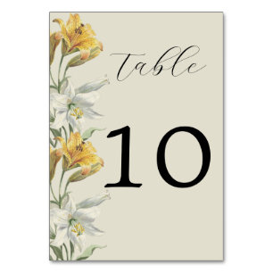 Elegant Lily Florals Wedding Tischnummer