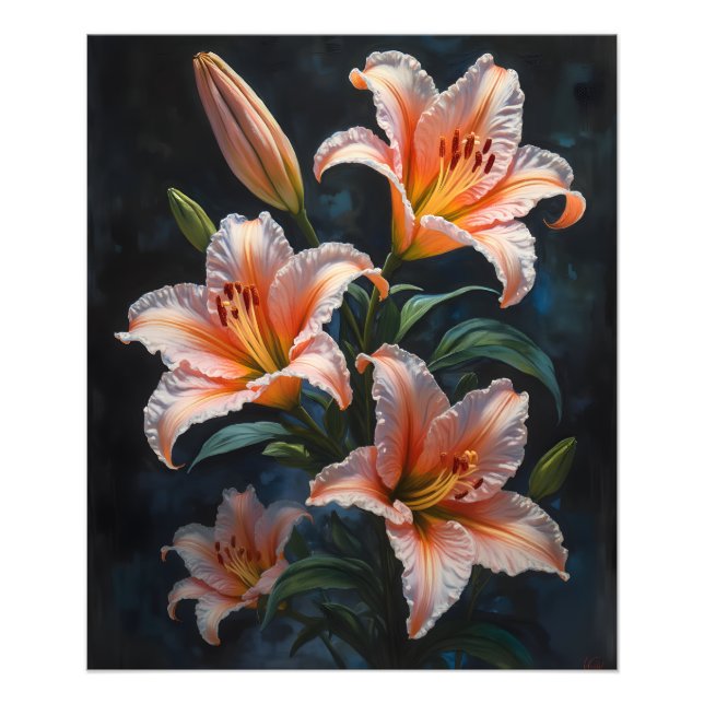 Elegant Lily Flower Art – Premium Prints & Unique  Fotodruck (Vorne)