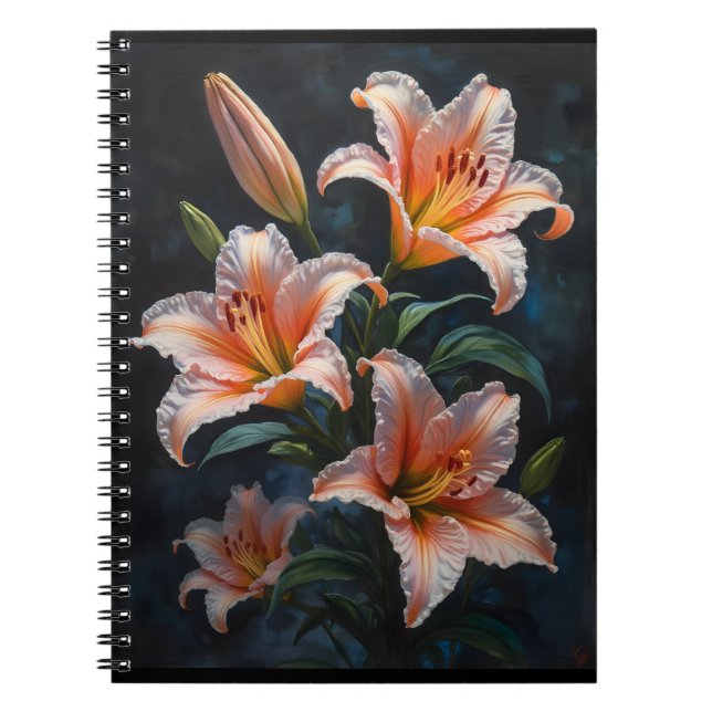 Elegant Lily Flower Art – Premium Prints & Unique  Notizblock (Vorderseite)