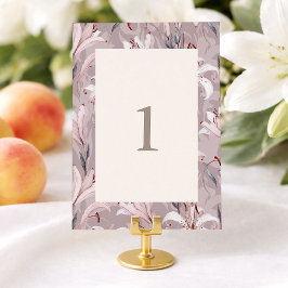 Elegant Lily Wedding Table Numbers 1–30 Einladung