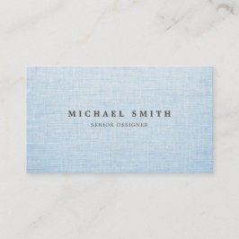 Elegant Linen Texture Business Card Visitenkarte